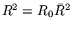 $R^2 = R_0\bar{R}^2$