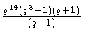 $ {\frac{q^{14}(q^3-1)(q+1)}{(q-1)}}$