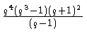 $ {\frac{q^4(q^3-1)(q+1)^2}{(q-1)}}$