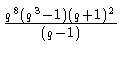 $ {\frac{q^8(q^3-1)(q+1)^2}{(q-1)}}$