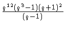 $ {\frac{q^{12}(q^3-1)(q+1)^2}{(q-1)}}$