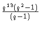 $ {\frac{q^{13}(q^2-1)}{(q-1)}}$
