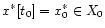 $ x^{*}[t_{0}]= x_0^{*}\in X_0$