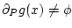 $\partial_Pg(x)\neq \phi$