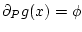 $\partial_P g(x) = \phi $