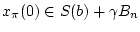 $x_{\pi }(0)\in
S(b)+\gamma B_{n}$