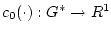 $c_{0}(\cdot):G^{*} \rightarrow R^1$