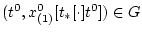 $(t^{0},x_{(1)}^{0}[t_{\ast }[\cdot ]t^{0}])\in G$