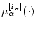 $\mu_{\alpha}^{[i_{\alpha}]}(\cdot)$