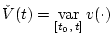 $\check{V}(t)=\mathop{\rm var}\limits_{[{t_{0}},\,{t}]} v(\cdot)$