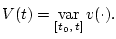$V(t)=\mathop{\rm var}\limits_{[{t_{0}},\,{t}]} v(\cdot).$